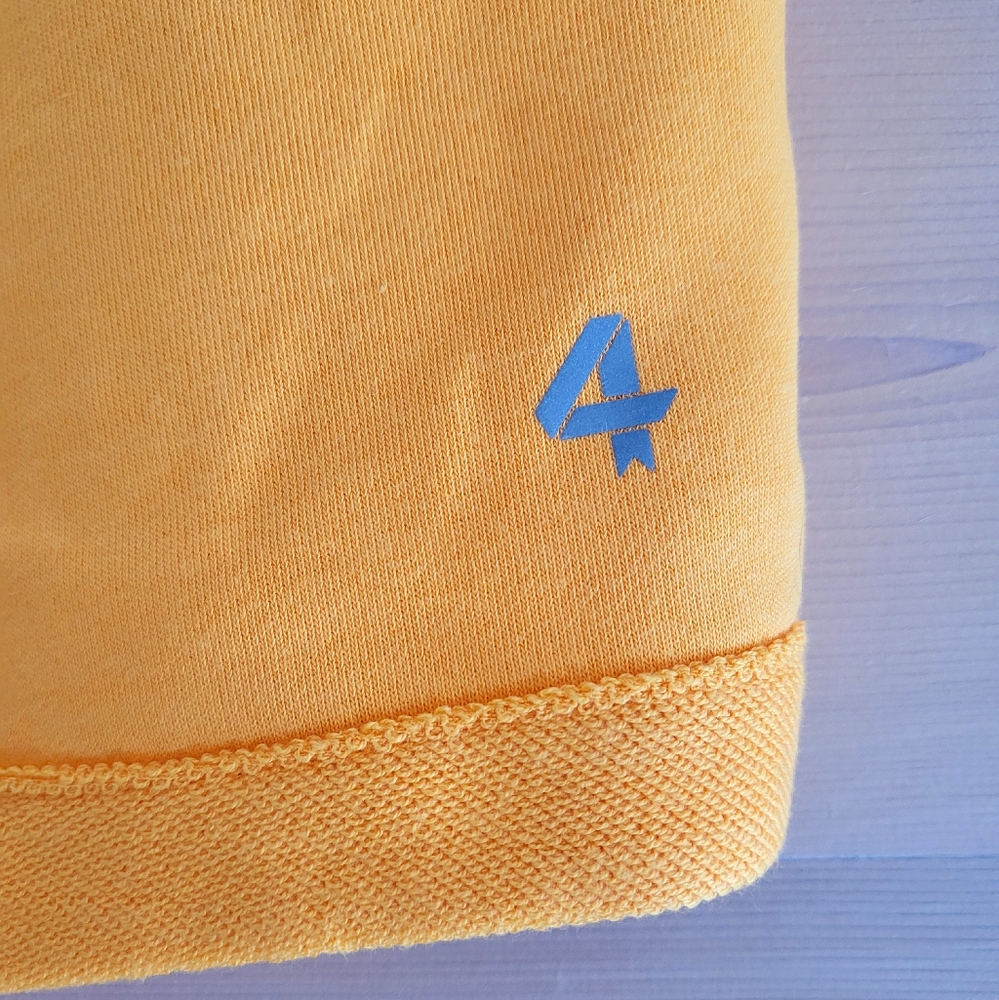 NWT FourLaps Oversized Rush Sweat Shorts Elastic Drawstring Mango Orange size S - Picture 5 of 7
